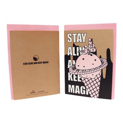 艺术家MAGICMORE周边笔记本MAGICBUS联名款粉色冰淇淋