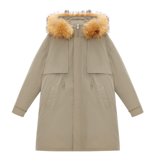 重磅派克羽绒服男中长款冬季加厚保暖韩版设计感貂子毛领风衣外套