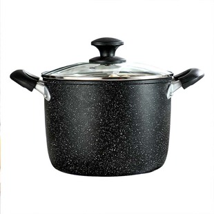 麦饭石大容量双耳不粘加深汤锅 家用煲汤锅不挑炉灶