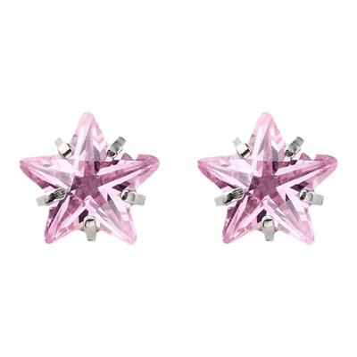 银简约粉皓石耳钉传音养耳