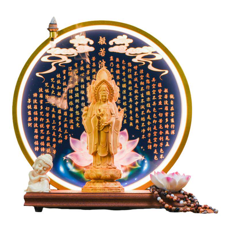 南海三面观音像中式摆件