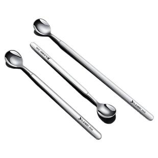 316不锈钢搅拌勺高颜值咖啡甜品勺杯子用沙冰勺调羹加厚长柄勺子