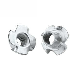 固万基家具螺母不锈钢四爪螺母爪形螺帽爪母木板镶嵌螺母M4M5M6M8