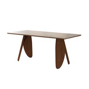 德利丰岩板餐桌家用中古风餐桌小户型原木风长方形餐桌椅组合饭桌