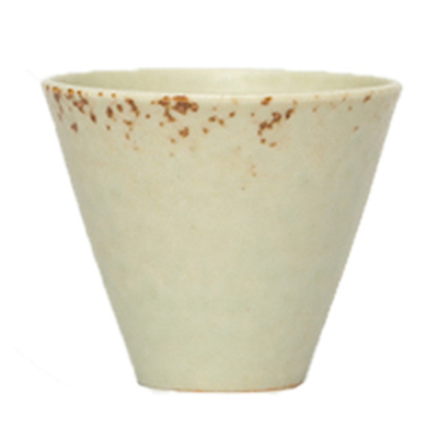 日式白色品茗杯纯手工志野窑变