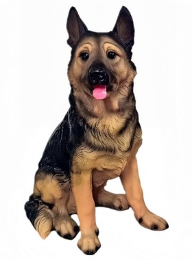 仿真小狗家庭客厅装饰品狼狗摆件