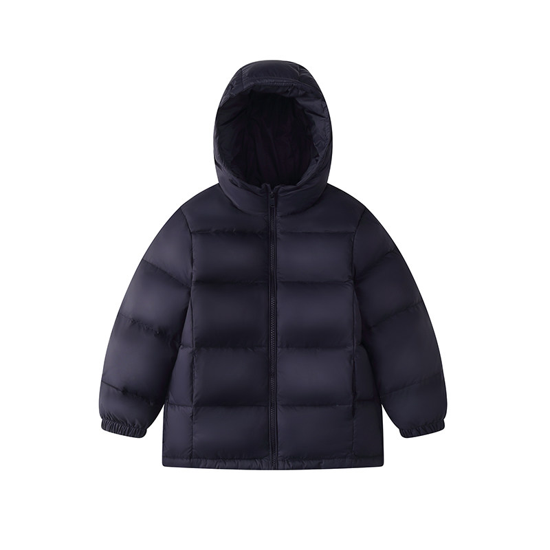 冬季新款儿童羽绒服男童短款连帽女童面包服三防加厚大童保暖外套