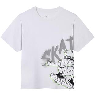 361童装男童短袖T恤2026夏季新款中大童滑板纯棉潮酷儿童时尚上衣