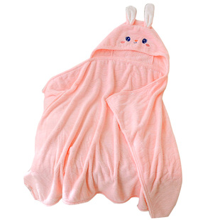 新生儿宝宝婴儿浴巾超软洗澡浴袍斗篷儿童冬季带帽比全棉纯棉吸水