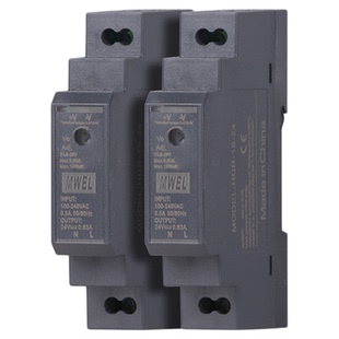 明伟HDR-15W导轨式开关电电源24V官方旗舰店220V转12V变压器1.25A