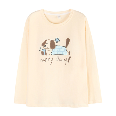 单件上衣套头长袖休闲宽松家居服