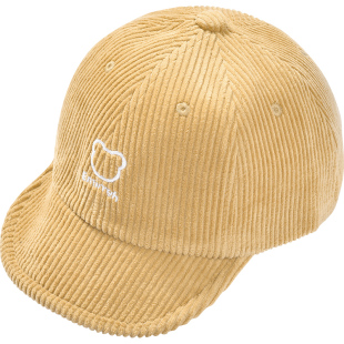 伊米伦婴儿帽子鸭舌帽春秋男女宝宝纯棉灯芯绒帽子儿童棒球帽时尚