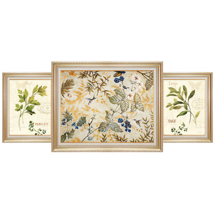 客厅装饰画美式餐厅挂画清新壁画精品油画肌理高级感沙发背景墙画