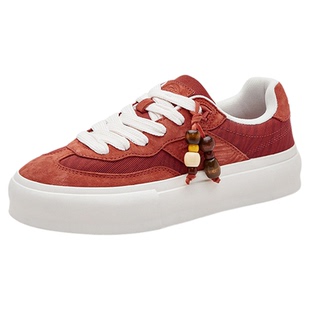 Dickies板鞋男款2026春季新款鞋子复古真皮厚底德训鞋休闲运动鞋