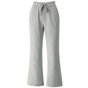 灰色喇叭裤女春季2026新款九分休闲裤子显瘦直筒运动裤卫裤微喇裤