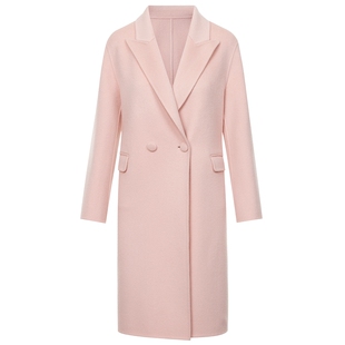 【100%绵羊毛】莱茵福莱秋冬新款尔双面呢中长款大衣毛呢外套