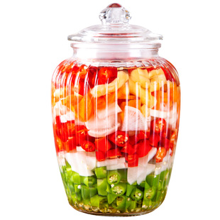 密封瓶玻璃罐子腌制腊八蒜泡菜坛子杂粮储物罐腌菜瓶子家用咸菜罐