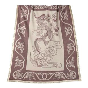 内蒙古塞上驼经典外贸加厚龙凤图羊毛毯航空毯盖毯空调毯中国风