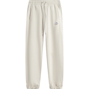 李宁反伍BADFIVE卫裤男士25新款长裤宽松春季毛圈束脚针织运动裤