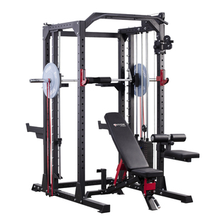 轻商框式深蹲架杠铃架飞鸟训练龙门架卧推架史密斯蹲举引体力量架