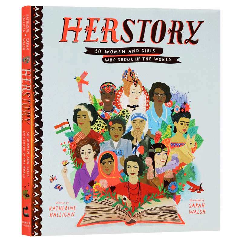 震撼世界的50名妇女和女孩 英文原版 Herstory 50 Women and Girls Who Shook Up the World 精装 英文版人物传记 女生励志故事书