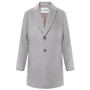 【含山羊绒】利郎奥莱西装领毛呢大衣男2025冬季商务男装修身外套