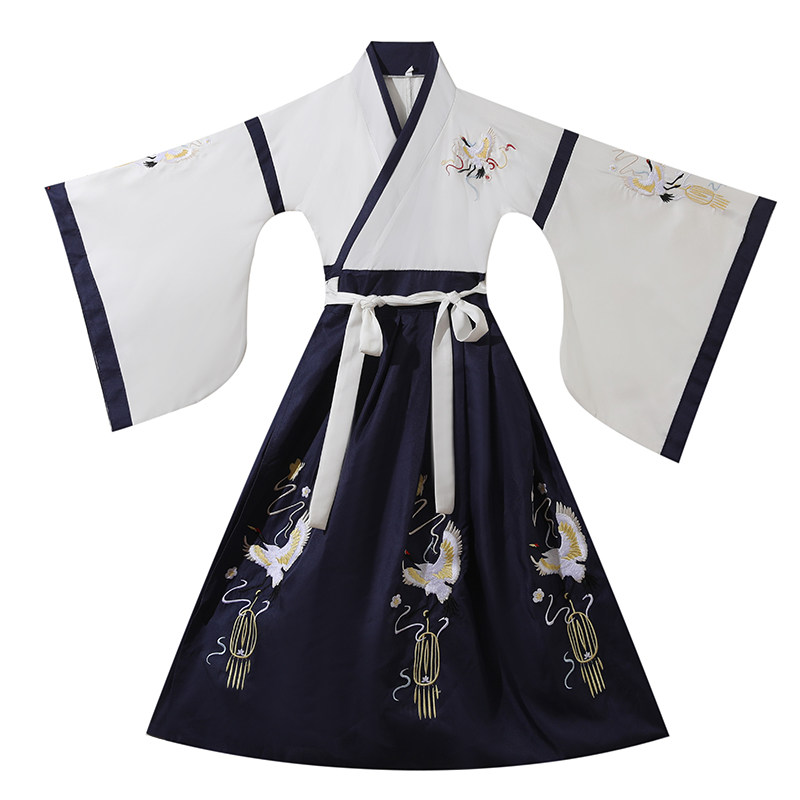 儿童古装汉服国学服装女男童三字经中国风国庆小学生书童表演出服