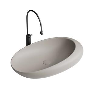 设计师款陶瓷一体异形洗手盆单盆奶咖卡其色台上盆椭蛋圆形洗脸盆