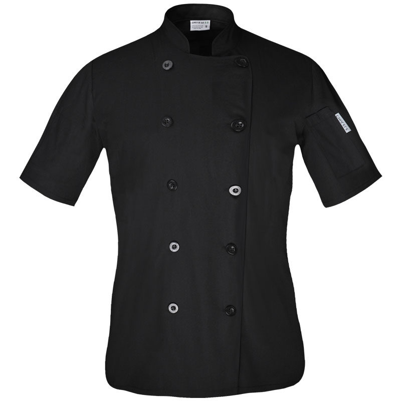 餐饮酒店饭店服务员厨师服装七分袖工作服收腰女款双排扣可定LOGO