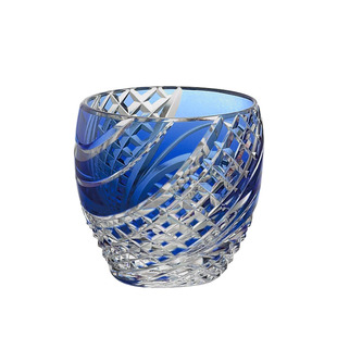 KAGAMI江户切子水晶玻璃白酒杯游鱼冷酒杯烈酒杯子