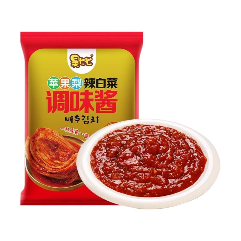 昊七七苹果梨辣白菜调味酱400g延边朝鲜韩式泡菜腌制料袋装调料