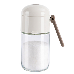 日本定量盐罐调料罐厨房家用玻璃调料盒撒料控盐瓶调味瓶收纳套装