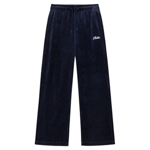 超级安踏女子复古灯芯绒阔腿裤秋冬长裤宽松显瘦休闲裤162618303U