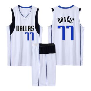 独行侠欧文球衣2号东契奇小牛队诺维茨基儿童篮球服套装定制美式