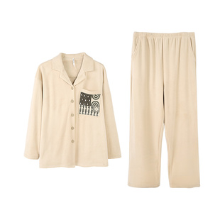 安之伴【巨保暖】情侣睡衣女款秋冬季海岛绒男士加厚珊瑚绒家居服