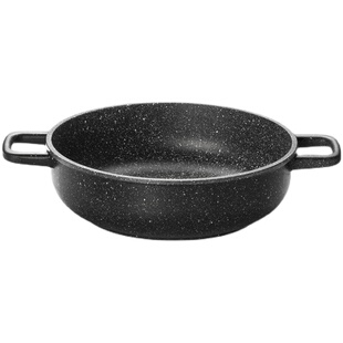 HARDCOOK原生石不粘锅浅汤锅平底石锅燃气电陶炉耐热高意大利进口