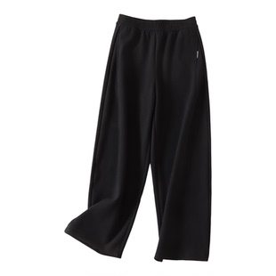 670克腔调感高腰显瘦加厚超柔绒休闲裤女冬洋气宽松直筒长裤X108