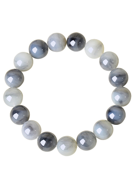 凤飞凰和田玉青花圆珠手链转运