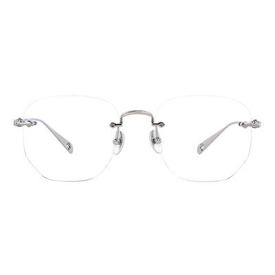 德国蔡司超轻纯钛无框眼镜配近视