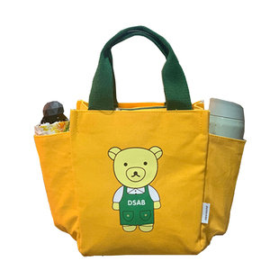 卡通帆布手提包妈妈出门小拎包手提袋子母婴妈咪带娃外出上班时尚