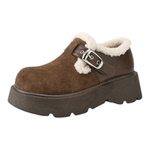 星期六厚底雪地靴女款2025新款冬季加绒加厚棉鞋保暖勃肯毛毛鞋子