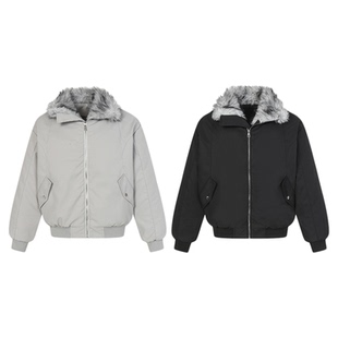 布老哥Blog美式解构狼王毛领座山雕棉服冬季短宽绗棉夹克棉衣W591