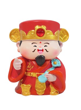 中式财运亨通五路财神国潮小摆件