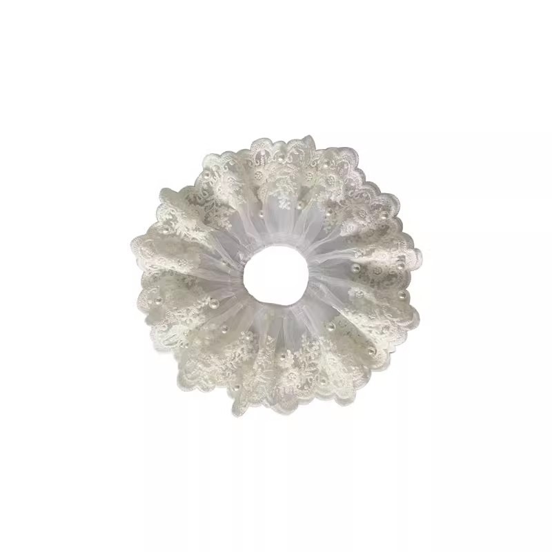 高级感甜美刺绣蕾丝发圈