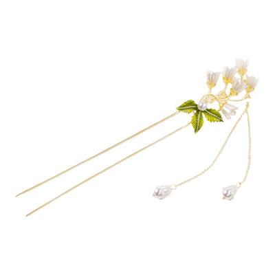 铂思亚精致铃兰花发簪