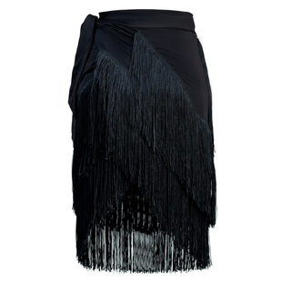 ACE dance拉丁舞女士成人专业半身裙短裙三角流苏臀巾练功服WQ223