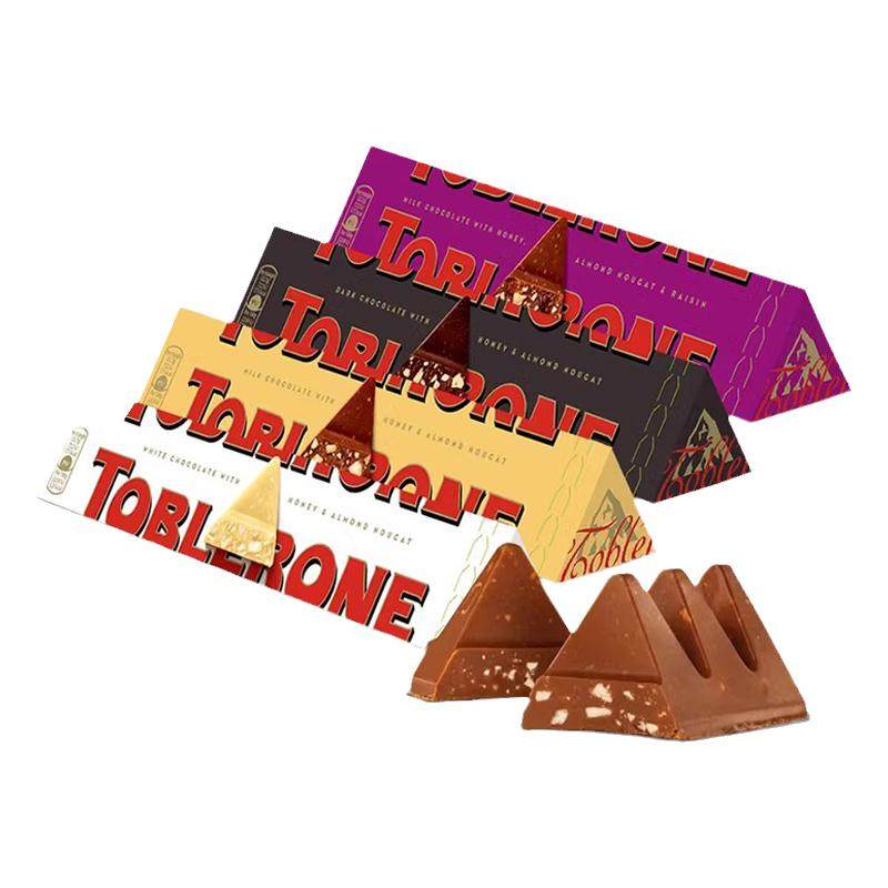 瑞士三角巧克力toblerone黑白巧牛奶坚果夹心进口休闲零食品送礼