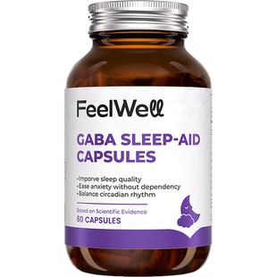FeelWell茶氨酸gaba氨基丁酸助眠胶囊缓解压力睡眠片安神眠褪黑素