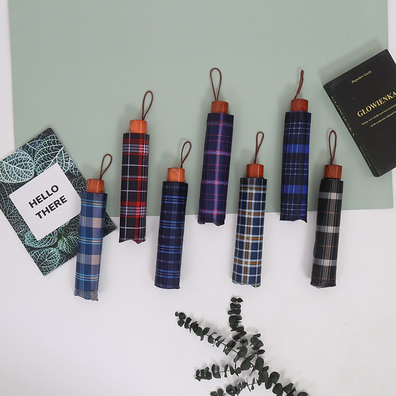 雨伞厂家批发强抗风10K雨伞大折叠钢骨格子伞睛