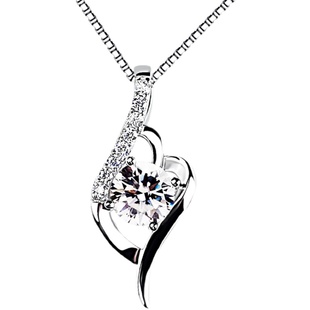 IGI人造培育钻石吊坠女18K白金50分甜美轻奢优雅时尚铂金锁骨项链